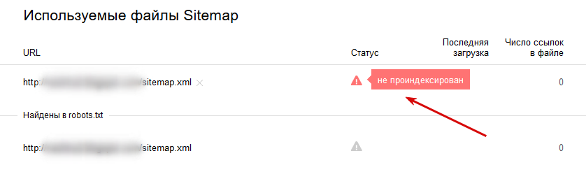 Обнаружены ошибки в файлах sitemap как исправить тильда